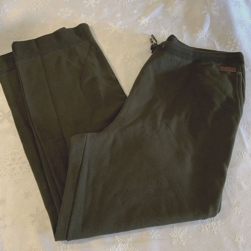 Raplh Lauren Chaps Thick Lounge Sweat Pants Wide Leg Pockets Sz Large